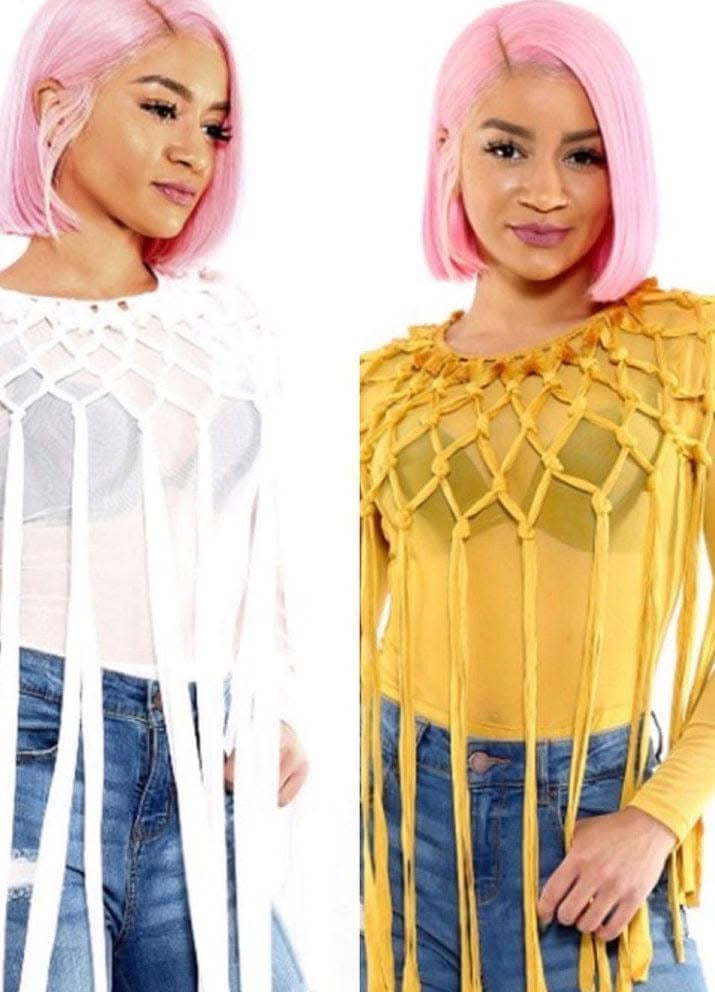 Mesh Tassel Top