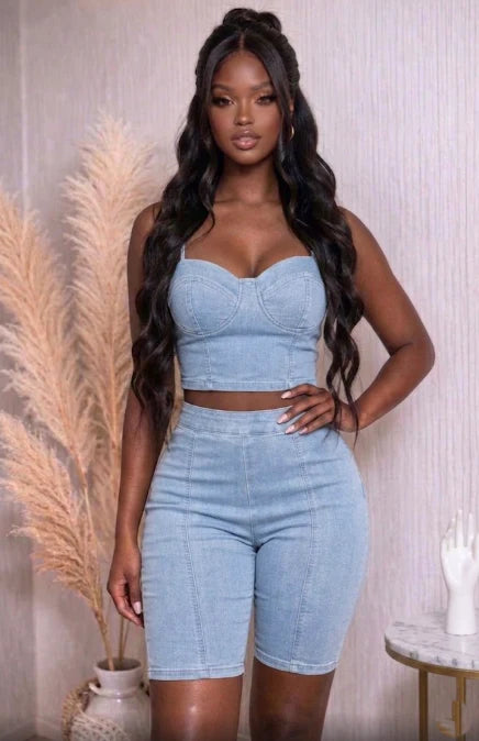 Denim Biker Set