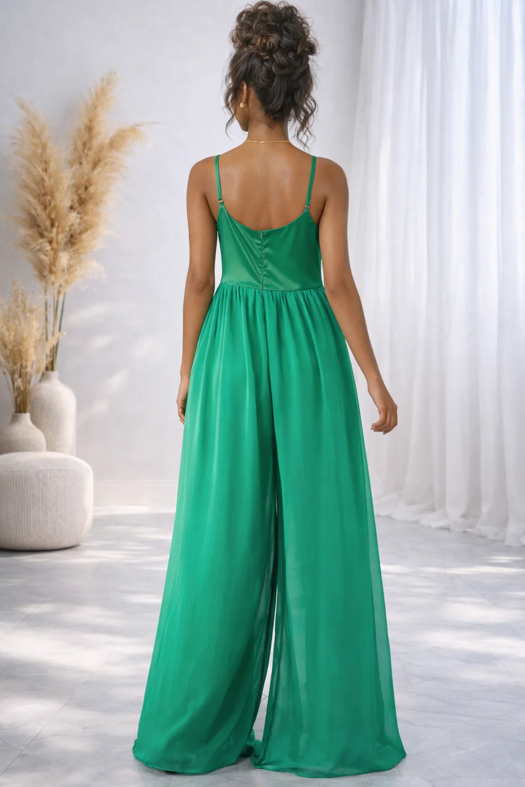 Satin Chiffon Jumpsuit
