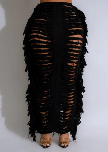 Distressed Skirt